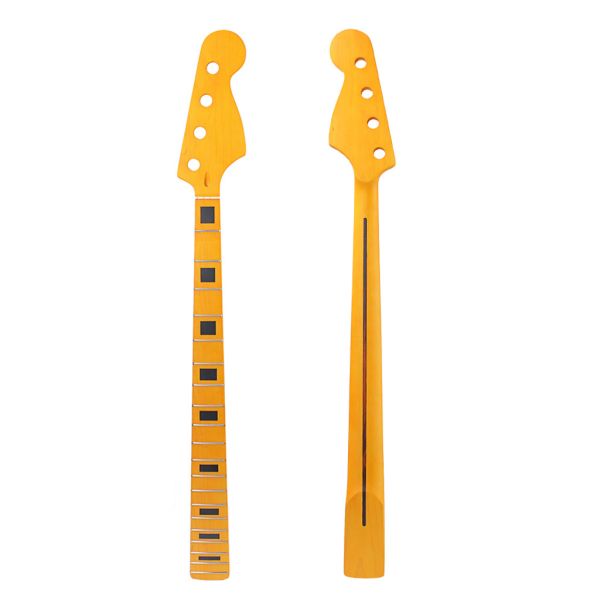 Electric Bass Guitar Neck Gloss Finish 20 Fret Maple Wood Bass Guitar Neck Adjustable Truss Rod