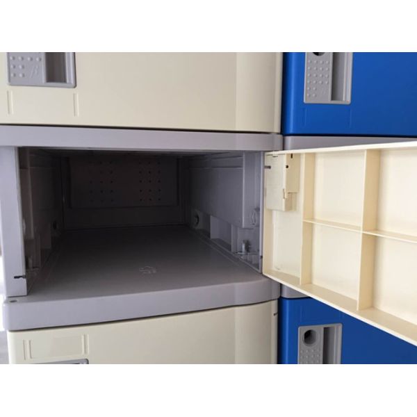 4 Comparts 1 Column Primary School Lockers Beige , Cool School Lockers For Staff Rooms