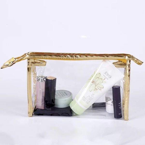 Clear Mini PVC Plastic Bag For Cosmetics Toiletry Travel Kit Nails Gift