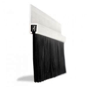China Door Sealing Black PP PVC Nylon Strip Brush Furniture Dusting Aluminum Holder on sale
