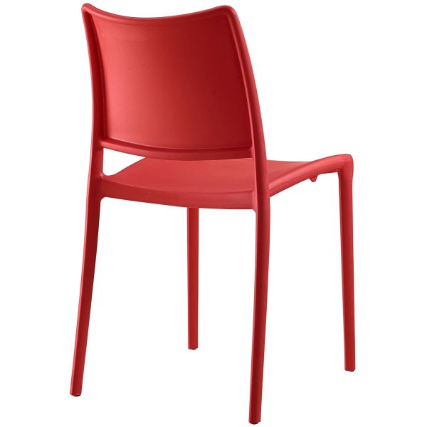 Red Designe Restaurant Cafe Bistro Dining Room Plastic Chair