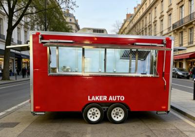 Towable Food Cart Mobile Food Trailer Customized Enclosed Vending Food Trailer Farmers Market Pizza Coffee Kitchen Food Trailer for Sale