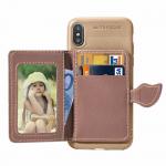 2018 Summer Leaf Buckle Card Slots Camera Photos Holder Wallet Stand Flip Pu
