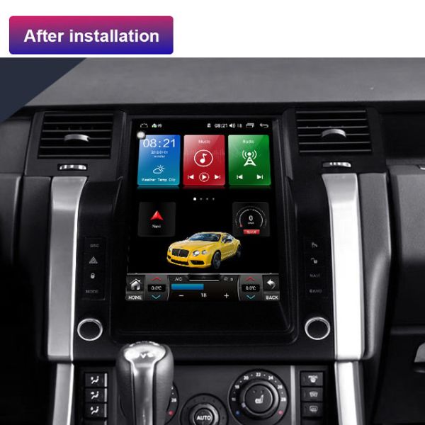 12.1 Inch Range Rover Car Stereo DVD Player Tesla Style Screen Android 10