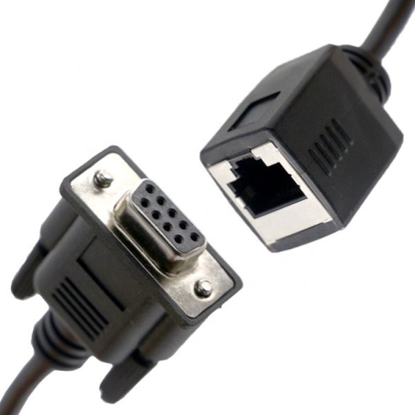 DB9 Female RS232 Serial To RJ45 Female Socket  Cable
