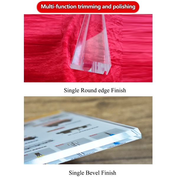 2.5kw 10A Electric Acrylic Trimming Machine Length 1000mm 250kg Small 45 Degree Beveling Rounded Edge Polishing Machine