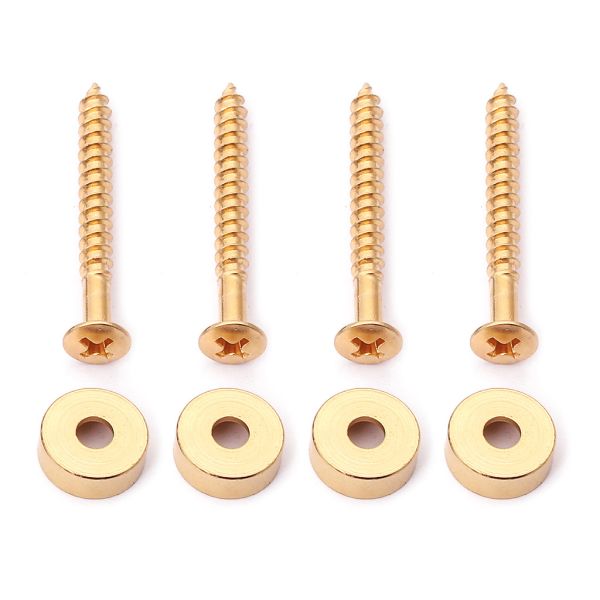 Gold Guitar Neck Joint Bushings And Bolts For Electric Guitar Pack Of 4