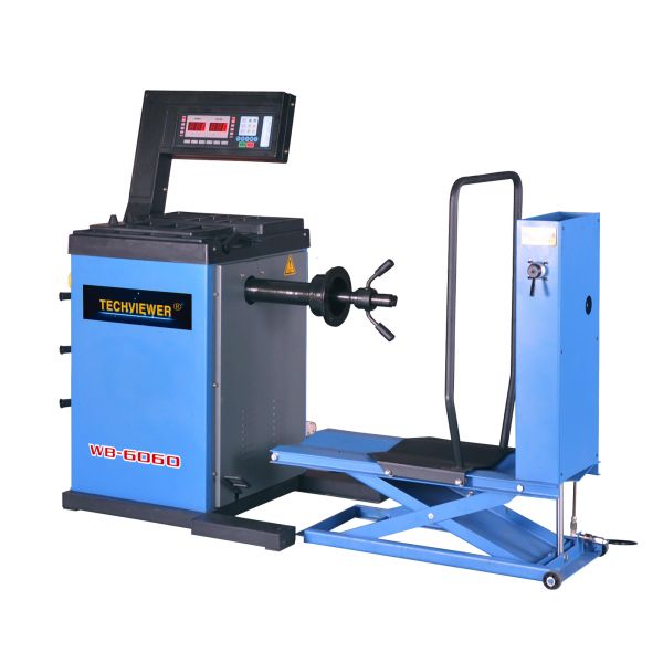 110v 220v 380v Truck Wheel Balancing Machine 1.45CBM With Tire Lift For Bus