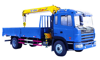 4 Ton Hydraulic Telescopic Boom Truck Mounted Crane For Construction