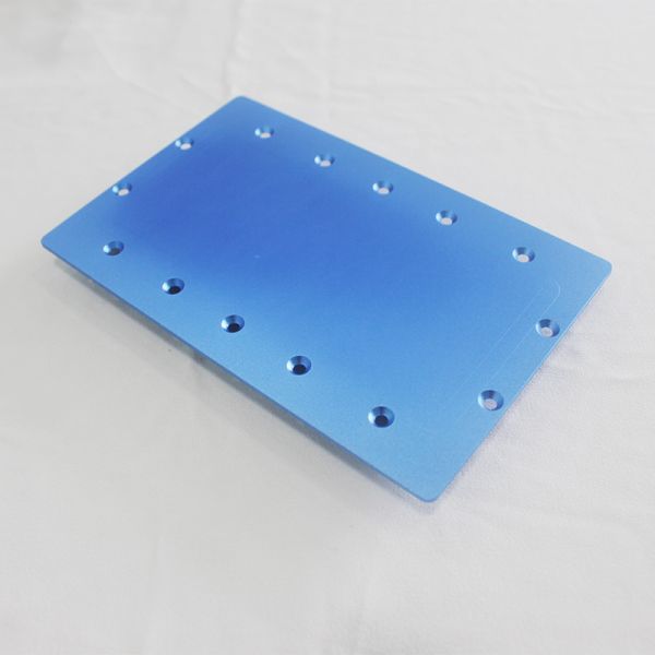 Aluminum 6063 Skived Fin Heat Sink With ISO9001 Anodized Blue Durable