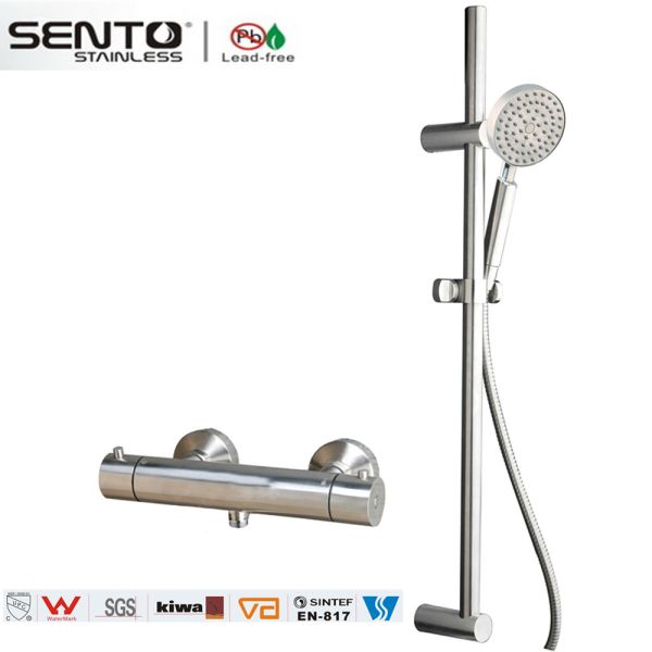 Multifunction thermostatic rain shower head shower bath faucet set