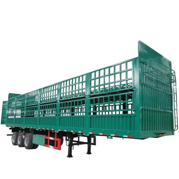 Max Payload of 60T Fence Semi Trailer for Stake Style Cargo Transportation