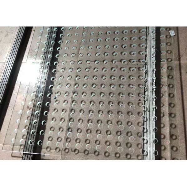Frameless Perforated 10mm  Shower wall clear Tempered Glass Panels