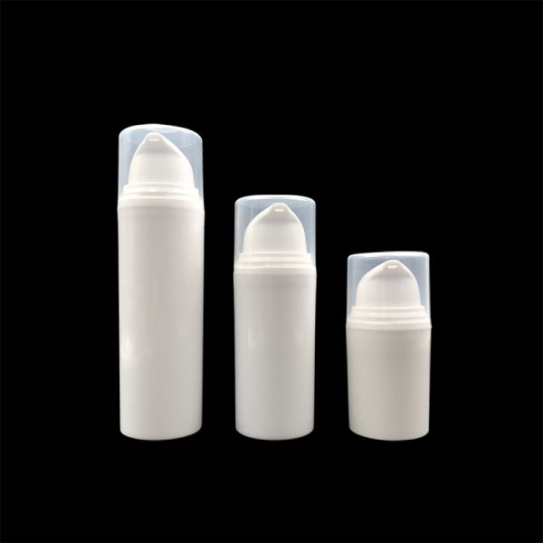 White Empty Airless Pump Bottles , Cosmetic Packaging Container 15ml 30ml 50ml