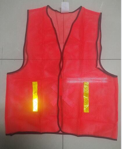 Net Type Orange Mesh Safety Vest