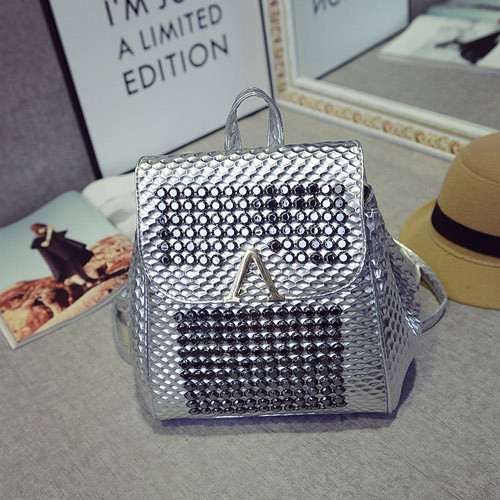 PUBackpacks for college students custom Silver wholesale mochilas para laptop