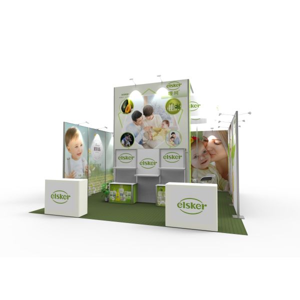 Custom tradeshow booth aluminum portable advertising frameless trade show booth