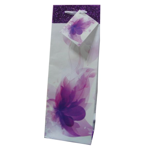 Wholesale Fashion Recycled Gift Paper Wine Bag