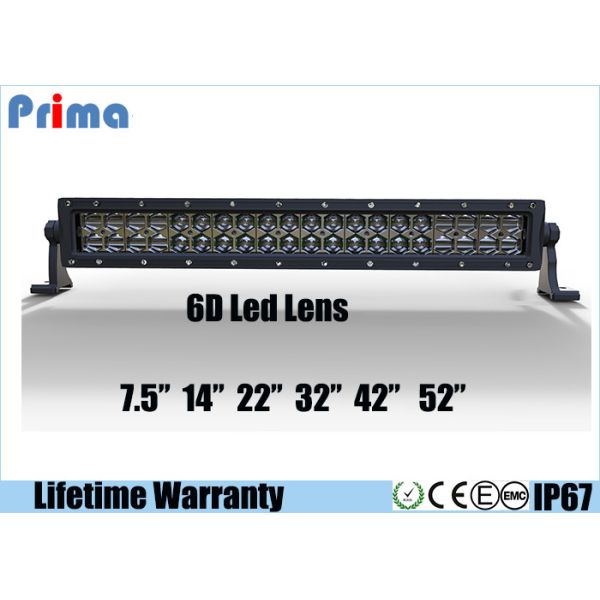 Super Bright 6D Straight Led Car Light Bar Double Row 7.5 14 22 32 42 52 Off Road Lights