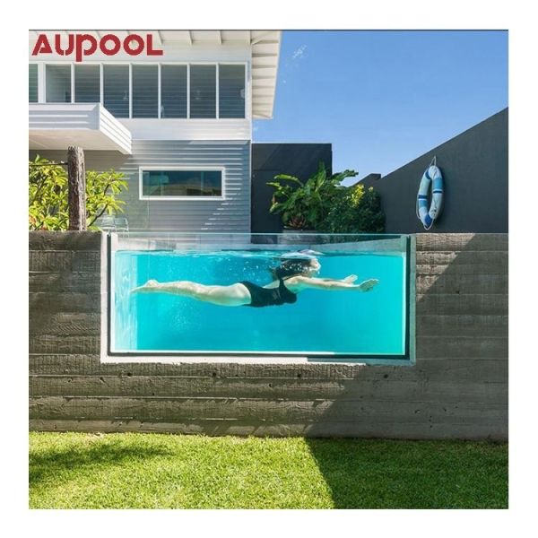 High Surface Hardness Acrylic Glass Swimming Pool in Prefabricated Shipping Container