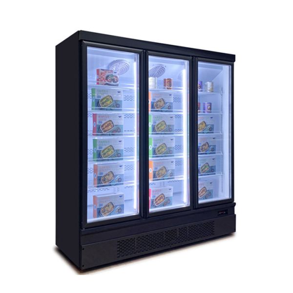 Bottom Mount Automatic Defrost Glass Door Freezer PVC Door Frame