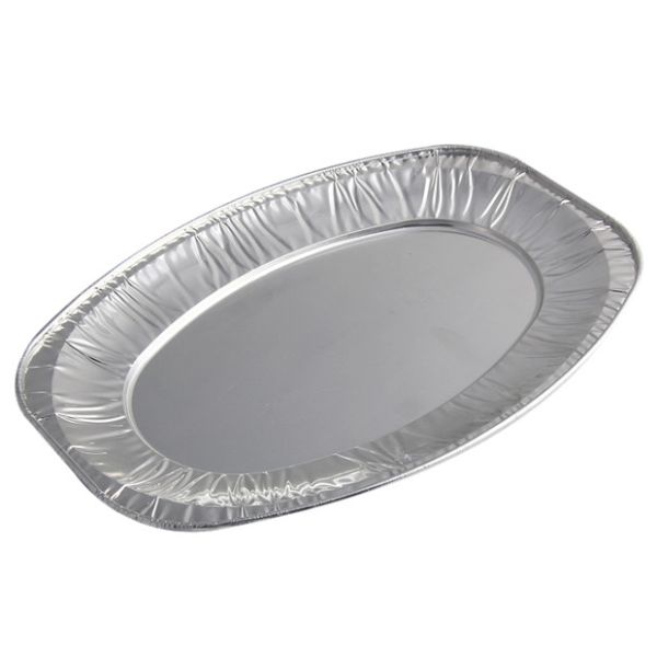 Dish Aluminum Foil Pans 20 - 200mic Thickness For High Grade Fast Food
