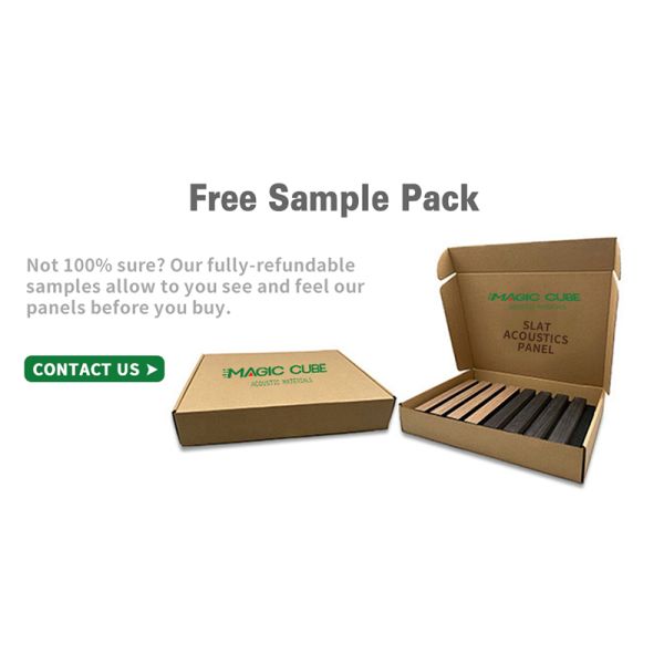 Recycled Aku Panel Vertical Wood Slat Wall Acoustic Board Customized