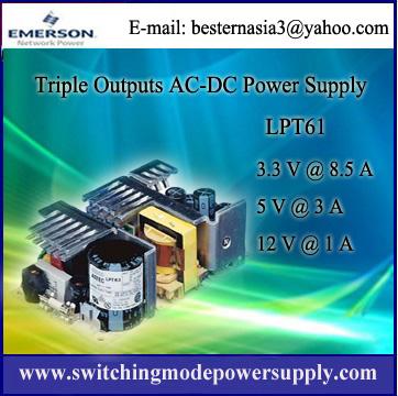 Quality Emerson (Astec) LPT61 Triple Outputs AC-DC Power Supply for sale