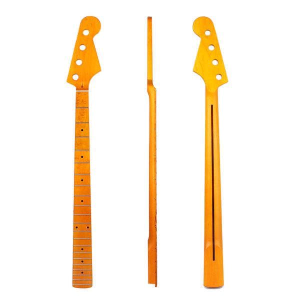Matte Finish Bass Neck Adjustable Truss Rod Maple Bass Guitar Necks 21 Frets