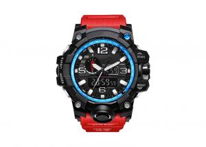 China PU Strap Plastic Digital Watch , 50m Waterproof Digital Sports Watches For Men on sale