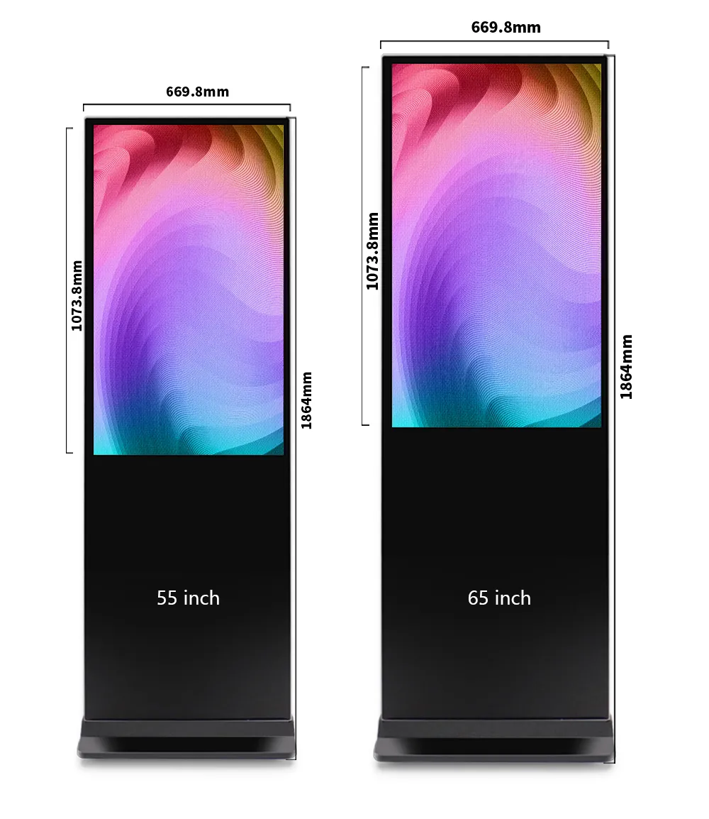32 43 49 55 65 Inch Touch Screen Floor Stand LCD Interactive Digital Signage
