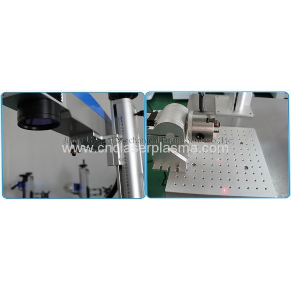 20W Aluminum Material Fiber Laser Marking Machine with Rotary Clamp