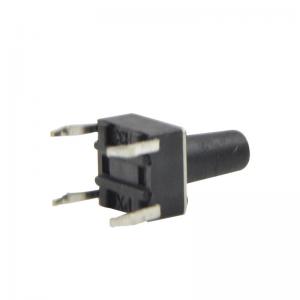  Black Passive Electronic Components Waterproof Tact Switch 6x6 With Copper Pin Manufactures