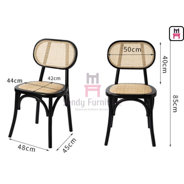 Handcrafted Wooden Bistro Chair with Durable Elegant Design No Need Install Perfect for Indoor Restaurant Seating