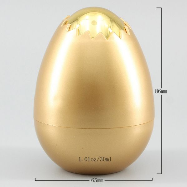 Golden Egg Shaped 86mm 1.01oz Empty Cream Jars