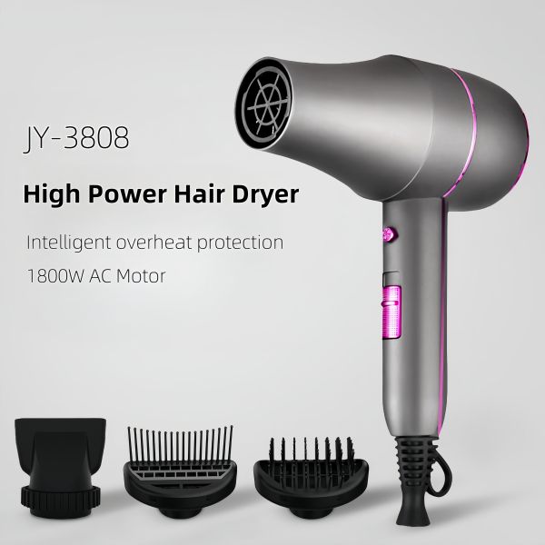 1800W AC Motor Hair Dryer For Professional Salon Performance With 2m Power Cord Fast Drying Without Frizz
