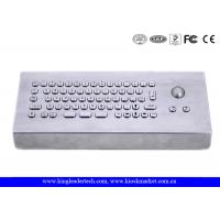 Brushed Stainless Steel USB Industrial Keyboard With Trackball for sale