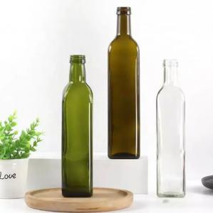  Green Glass Round Olive Oil Bottle With Lid Olive Oil Bottle with Logo Customization Manufactures