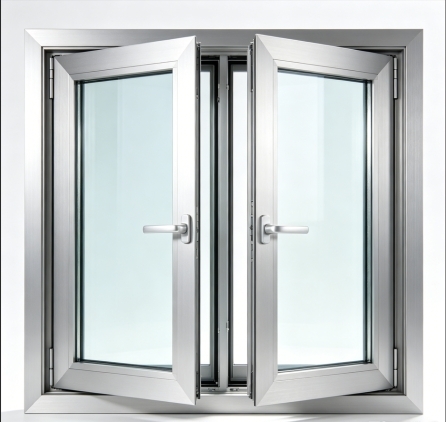 Modern Style Casement Aluminum Alloy Window Integrated Storage Function