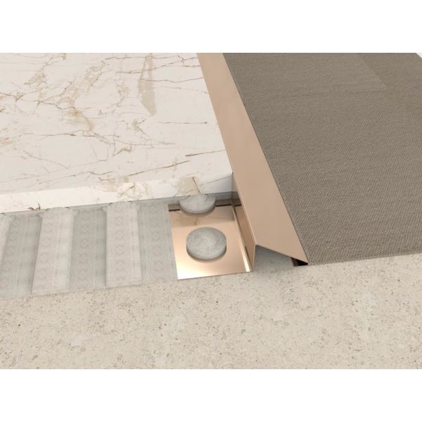 Decorative Gold Brushed 304 Stainless Steel Transition Strip Wall Tile Profile Trim