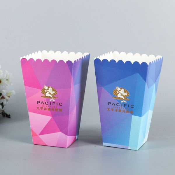 Customized Popcorn Box Square Snack Fast Food Package Popcorn Popcorn chicken Packaging Carton