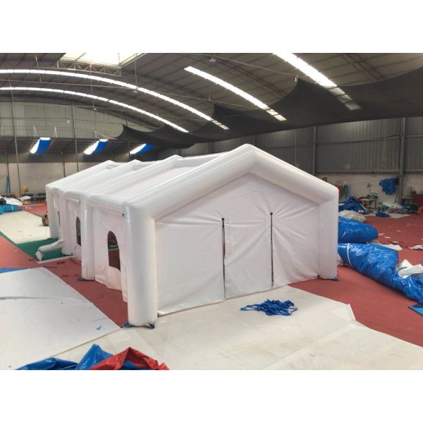 Adult Big White Inflatable Shelter Tent , Durable Inflatable Camping Shelter