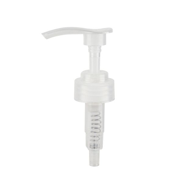 Smooth Plastic Liquid Dispenser Pump White Transparent Lotion Pump Dispenser