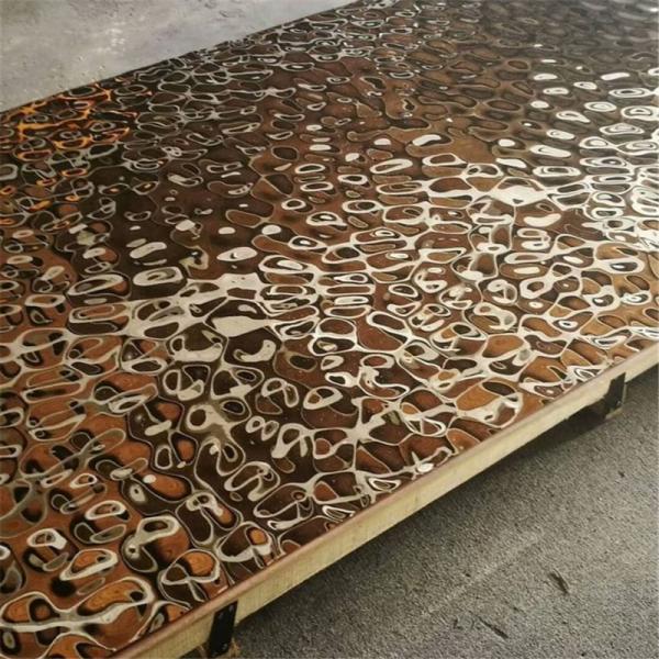 304 316 Grade embossed Stainless Steel Sheet hammered Mirror Finish for wall cladding