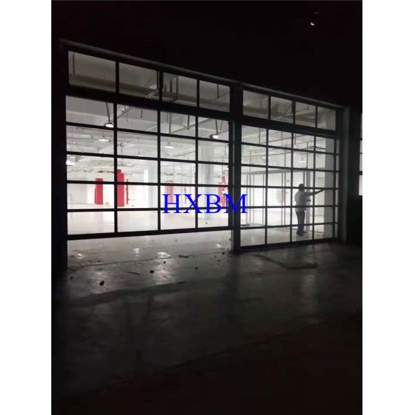 Aluminium glass Garage Doors With powder coated color and Remote Control for construction