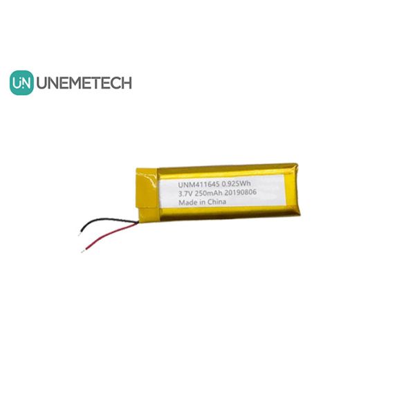 3.7V 250mAh Li-polymer Battery 411645 / LiPo Rechargeable Battery Pack for POS Machine