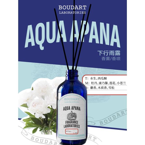 AQUA APANA Reed Diffuser Perfume Glass Bottle Essential Oil Aroma Rattan Sticks for Home Decor