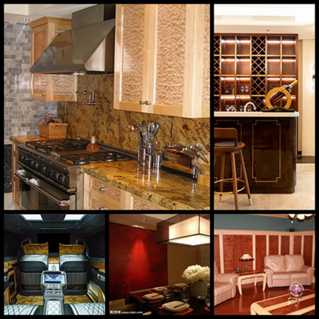 Customized Burl Veneer Plywood Board Fancy Root Canal Veneer