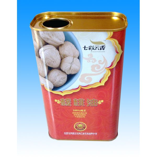 3L Edible Oil Tin Containers Food Grade 0.21mm Empty Oil Tin Can