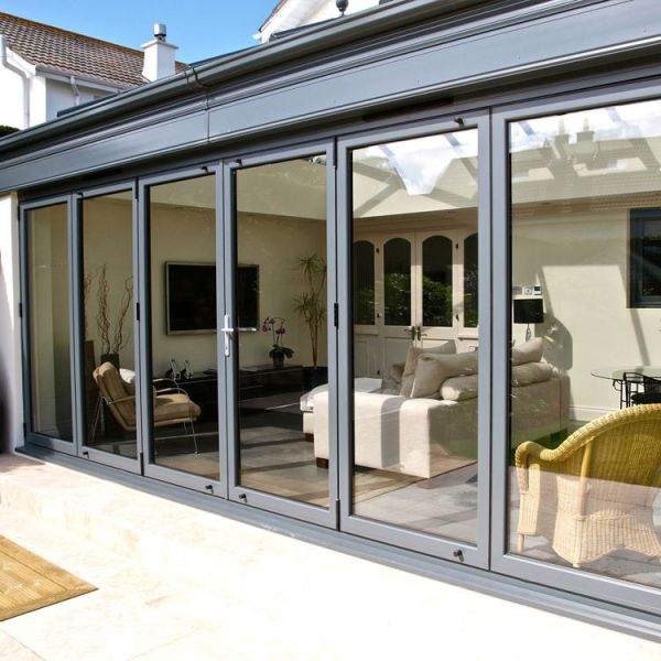 Swing And Slide Glass Door Window Home Frameless Glass Folding Door Sound Insulation Tempered Insulated Glass Door Cut To Size